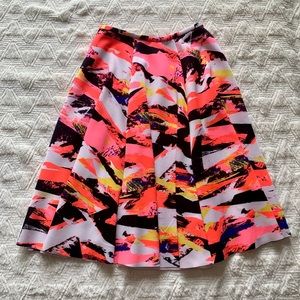 Neon Multi-Colored A-line Skirt